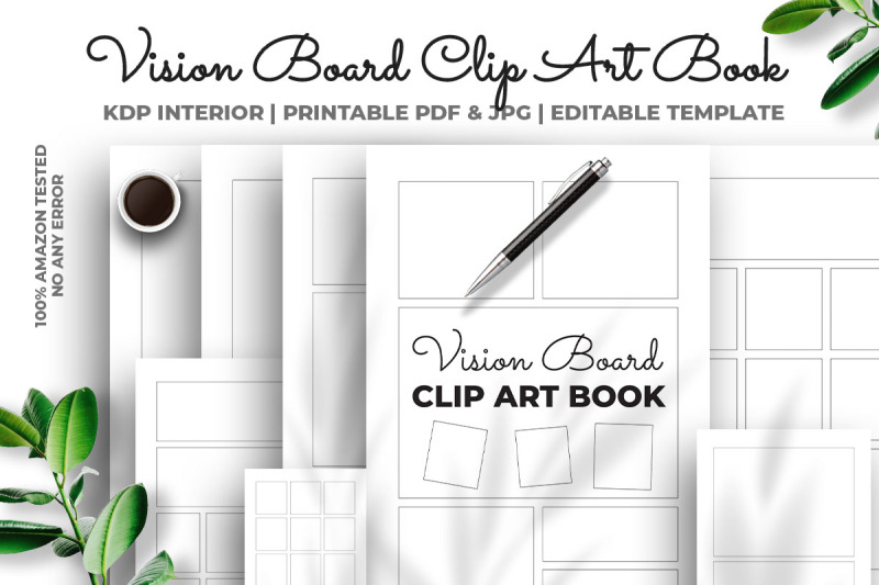 Vision Board Clip Art Book KDP Interior By M9 Design | TheHungryJPEG