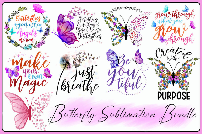 Butterfly Graphics Bundle By Boodesign | TheHungryJPEG