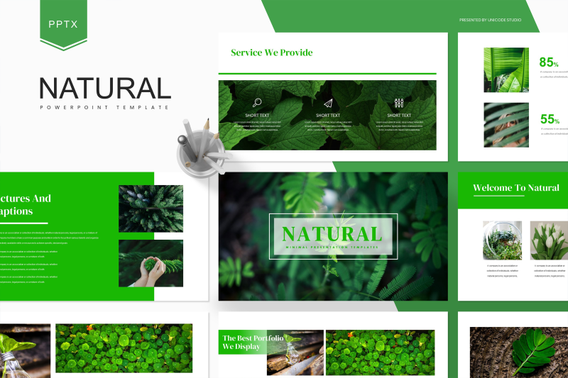 Natural - Powerpoint Template By Unicode Studio | TheHungryJPEG