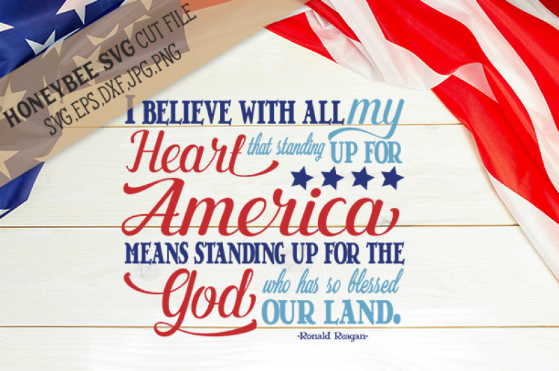 America Stand Up For God By Honeybee Svg Thehungryjpeg Com