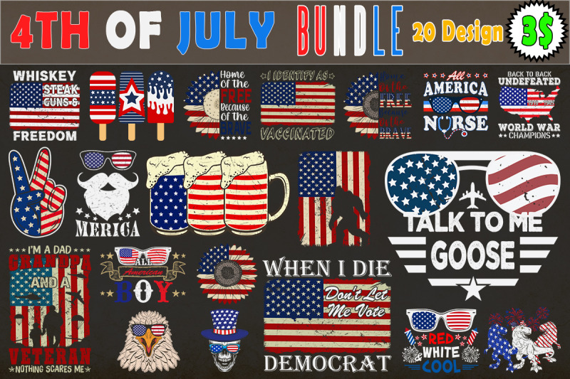 4th of July SVG Bundle By ChippoaDesign | TheHungryJPEG