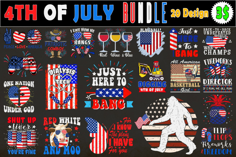 4th of July SVG Bundle By ChippoaDesign | TheHungryJPEG