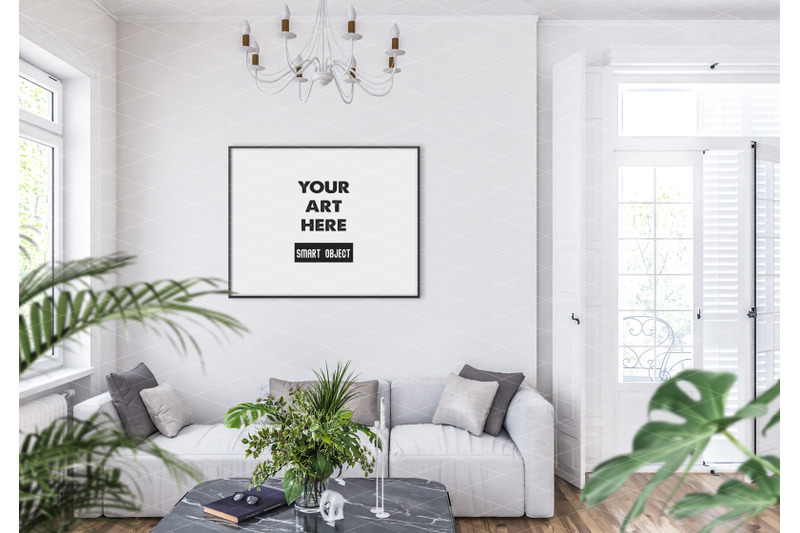 Interior scene_artwork background_frame mockup By Elmil Design ...