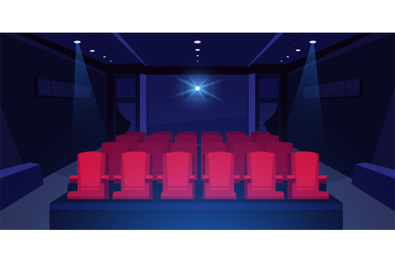 Free Vectors  Movie theater being screened  anime background