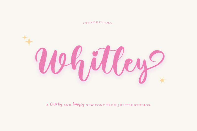 Whitley Script Font By Jupiter Studio | TheHungryJPEG