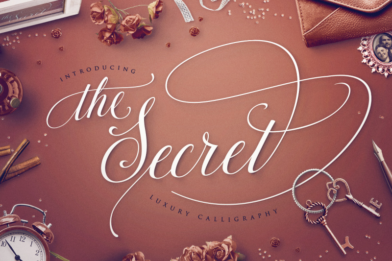 Thesecret Luxury Calligraphy Script By Blessed Print Thehungryjpeg Com