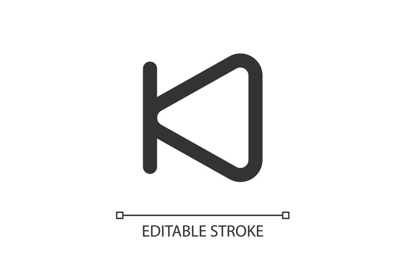 Skip previous button pixel perfect linear ui icon By bsd studio ...