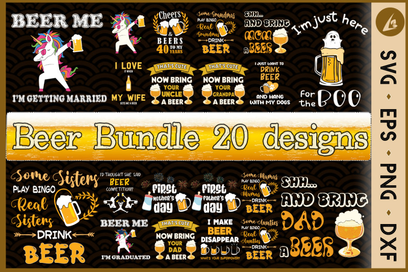 Beer Svg Bundle 20 Designs By Pecgine Thehungryjpeg 