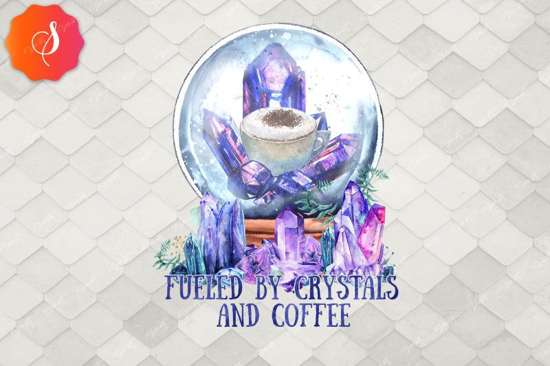 Fueled By Crystal Coffee Witch Halloween By Zemira | TheHungryJPEG