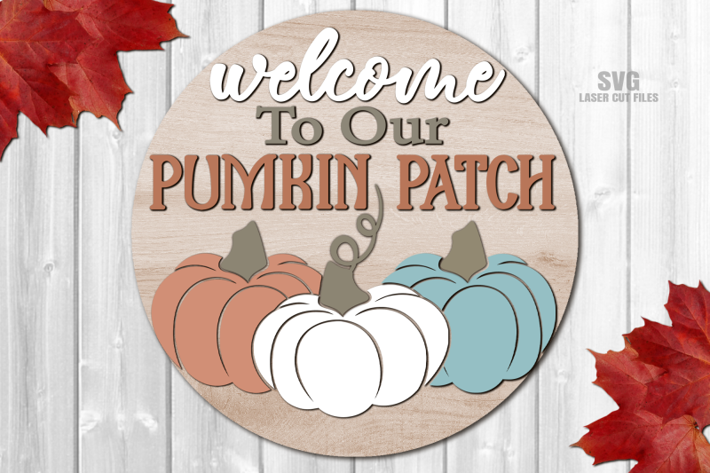 Fall Pumpkin SVG Laser Cut Files | Welcome Sign SVG Glowforge Files By ...