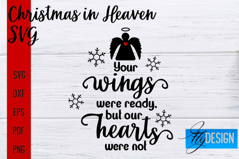 Christmas in Heaven SVG | Christmas Memorial SVG By Fly Design ...