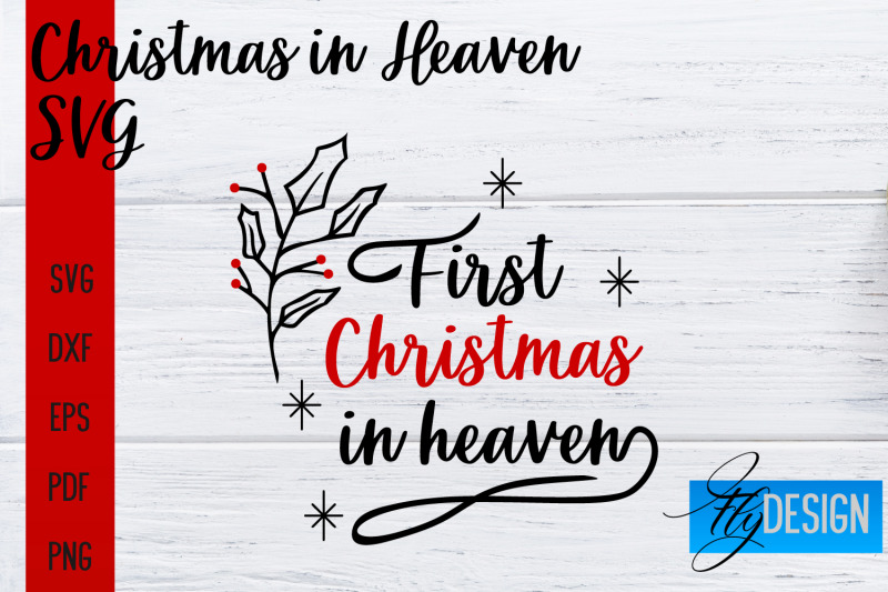 Christmas in Heaven SVG | Christmas Memorial SVG By Fly Design ...