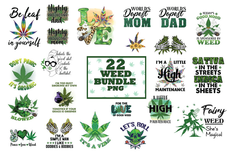 Cannabis Bundle Sublimation Design By BlossomFonts | TheHungryJPEG