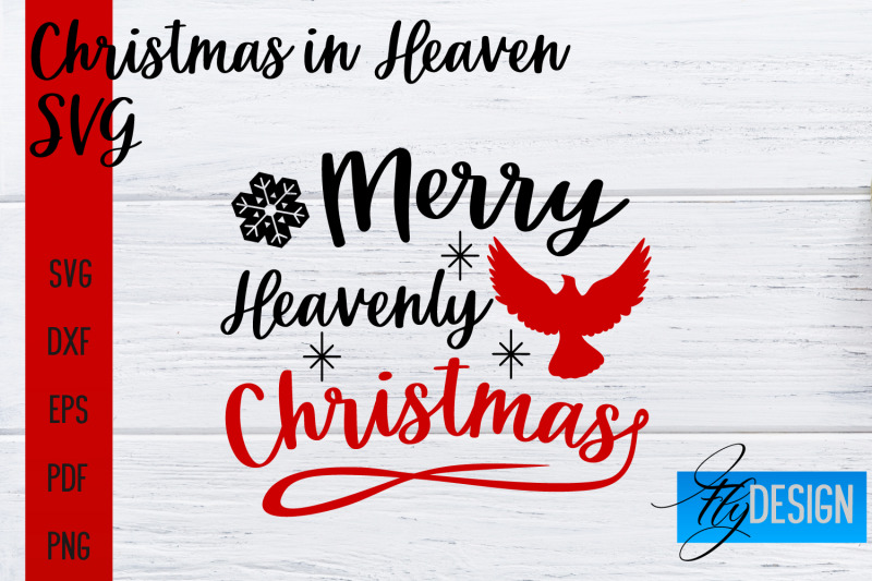 Christmas in Heaven SVG | Christmas Memorial SVG By Fly Design ...