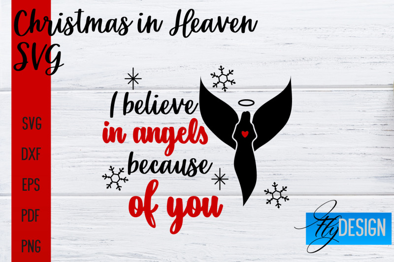 Christmas in Heaven SVG | Christmas Memorial SVG By Fly Design ...