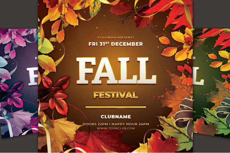 Fall Festival Flyer By styleWish | TheHungryJPEG