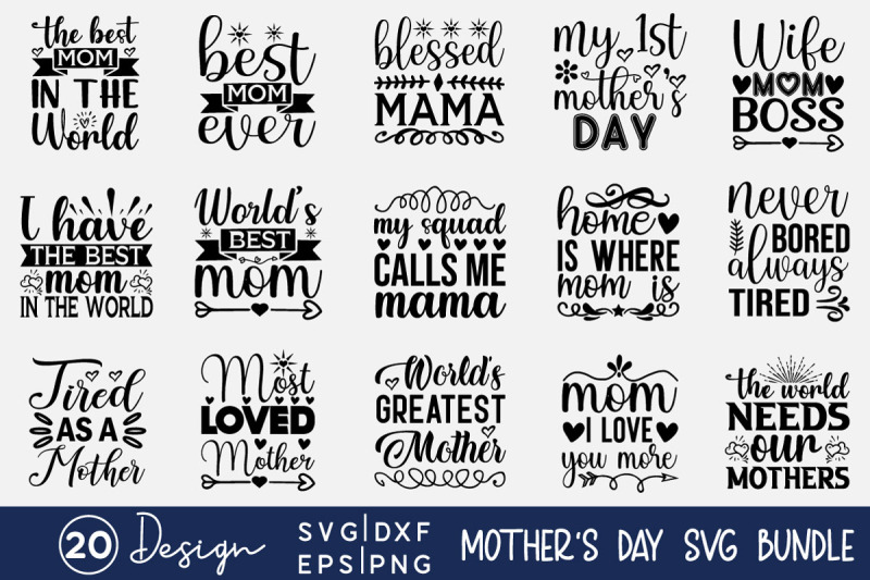 Mother's Day SVG Bundle By creativesvgzone | TheHungryJPEG