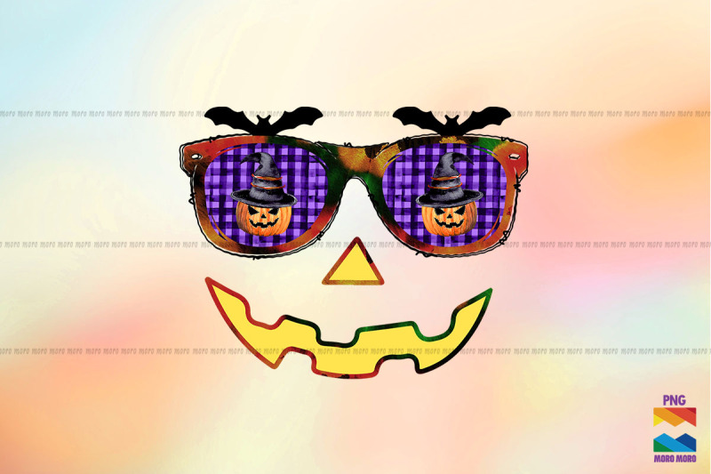 Halloween Glasses Face Pumpkin By ChippoaDesign | TheHungryJPEG