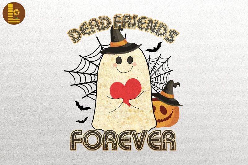 Cute Dead Friends Forever Halloween By Mulew Art | TheHungryJPEG.com