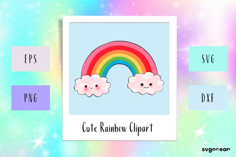 Rainbow Clipart SVG By SvgOcean | TheHungryJPEG