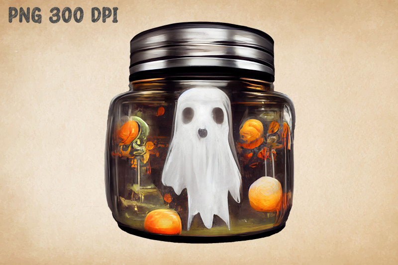 Ghost In A Jar By Mulew Art | TheHungryJPEG