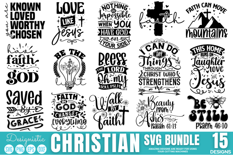 Christian Svg Bundle, Religious Svg Bundle, Jesus Quote Svg Bundle, Ch ...