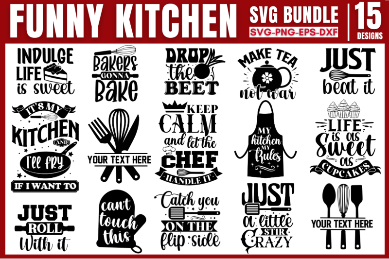 Kitchen SVG Bundle, Kitchen Bundle, Kitchen SVG Design Bundle, Kitchen ...