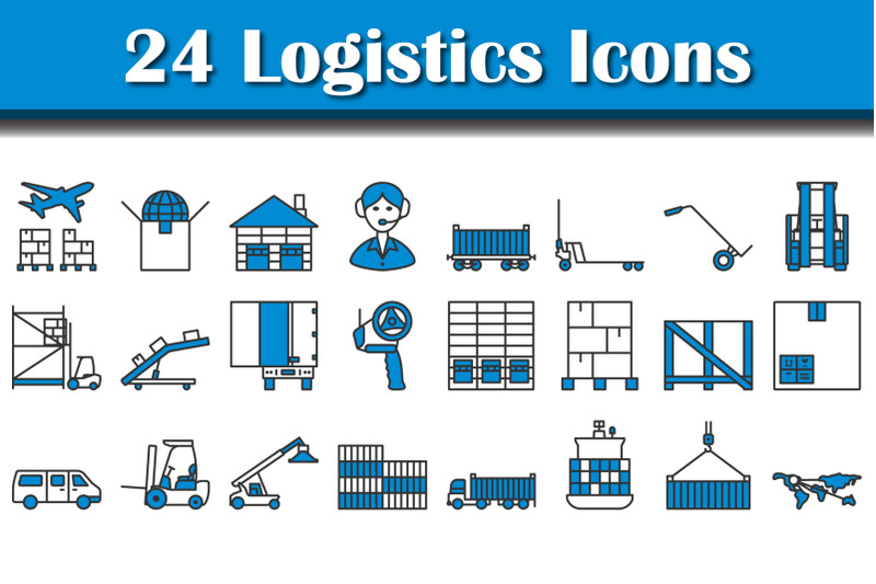 Logistics Icon Set By Angelp | TheHungryJPEG