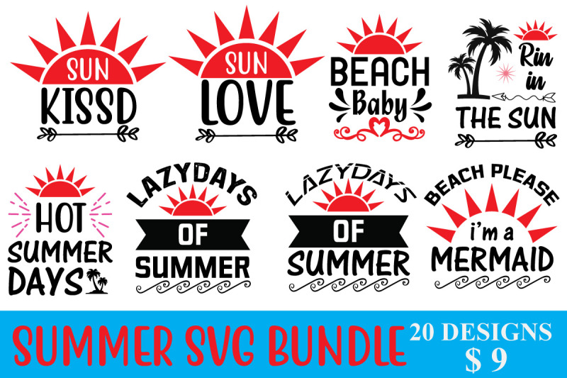 SUMMER SVG BUNDLE By Designgallery65 TheHungryJPEG