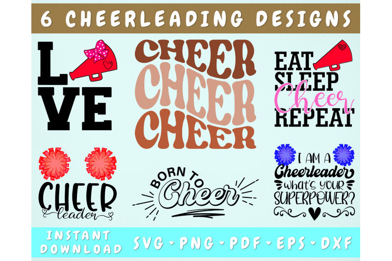 Cheerleading Icons Set Vector Cheerleaders Accessories Pompoms