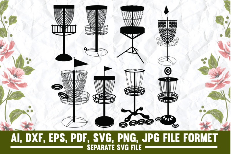 Disc Golf Basket And Discs, disc golf, frisbee, frisbee golf, disc gol