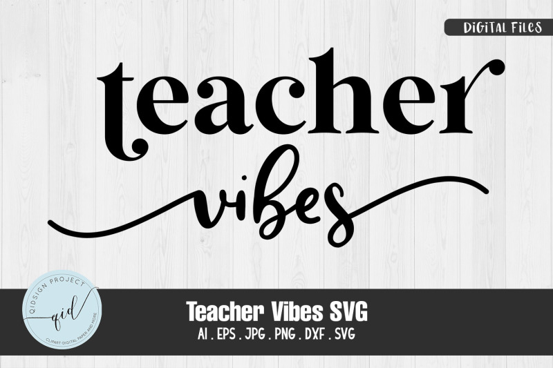 Teacher Vibes SVG Sticker File By qidsign project | TheHungryJPEG