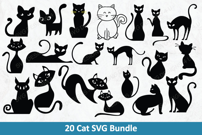 Cat Svg Bundle, Halloween Cat By Svgdesigns4u 