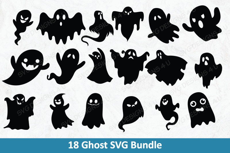 Halloween Ghost SVG Bundle By svgdesigns4u | TheHungryJPEG