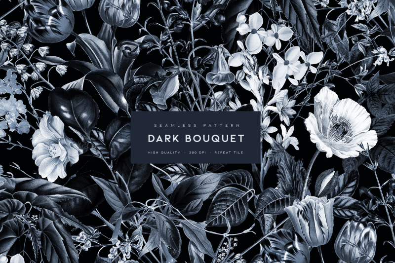 Dark Bouquet By MalyskaStudio | TheHungryJPEG