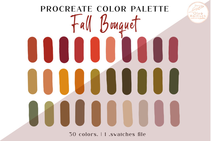 Fall Procreate Color Palette. Autumn Swatches File By Olya Haifisch ...