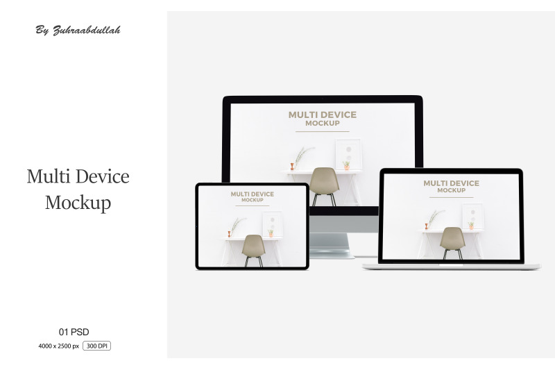 Multi Device Mockup By Zuhraabdullah Thehungryjpeg