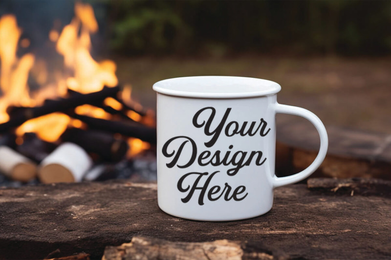 Camping Nature Mockups, Camping Enamel Mockups, Digital Download, By ...