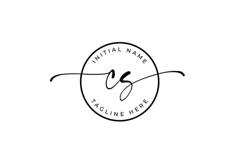 Handwritten Logo, Premade Logo, cs Initial Letters, Monogram By Smart ...