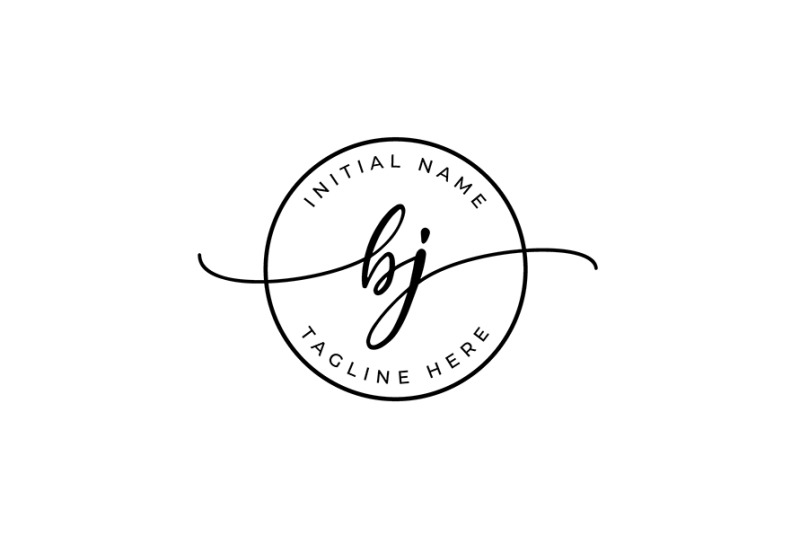 Handwritten Logo, Premade Logo, bj Initial Letters, Monogram By Smart ...