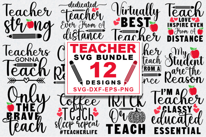 Teacher Quotes SVG Bundle By teewinkle | TheHungryJPEG