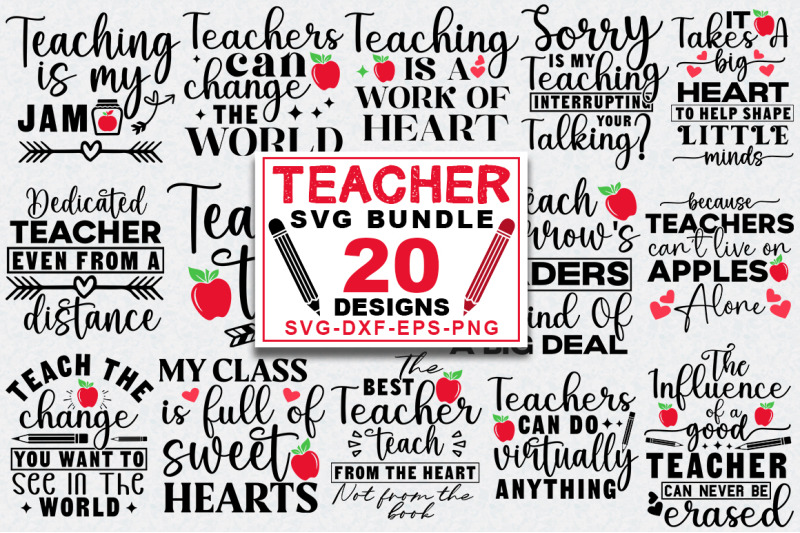 Teachers SVG Bundle By teewinkle | TheHungryJPEG