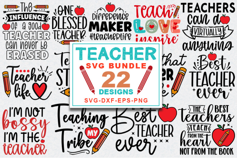 Teacher SVG Bundle By teewinkle | TheHungryJPEG