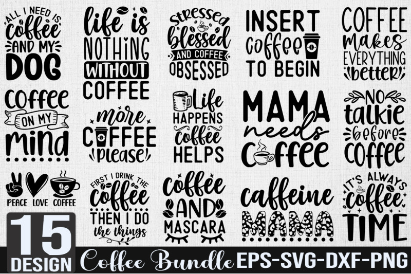 Coffee SVG Bundle By teewinkle | TheHungryJPEG