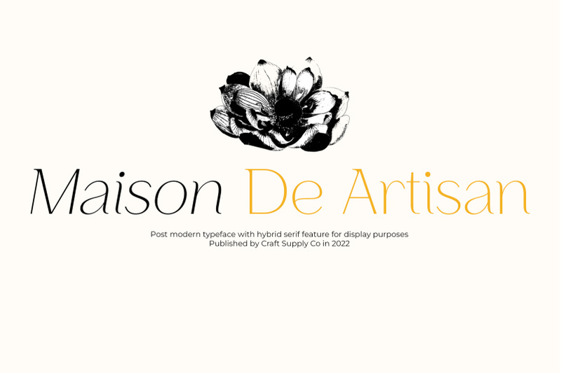 Maison De Artisan - Hybrid Serif By Craft Supply Co. | TheHungryJPEG