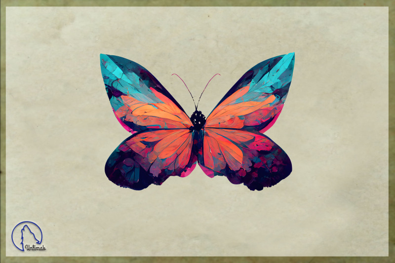 Butterfly Sublimation Design-220823-18 By Unlimab | TheHungryJPEG