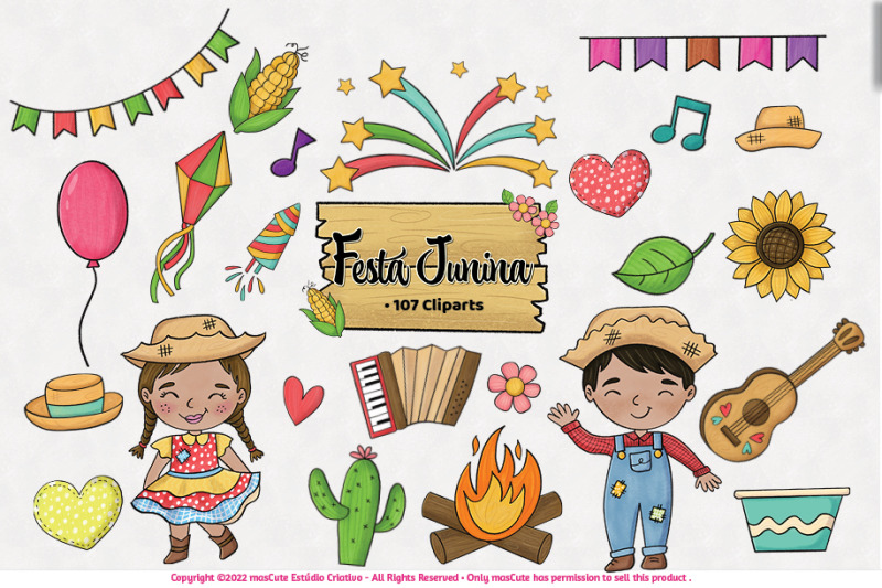 festa junina , brazilian clipart, june festival By mascuteestudio ...