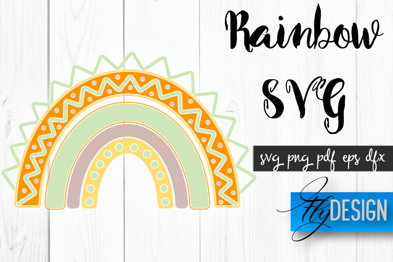 Rainbow Design SVG | Rainbow SVG | Funny Design By Fly Design ...