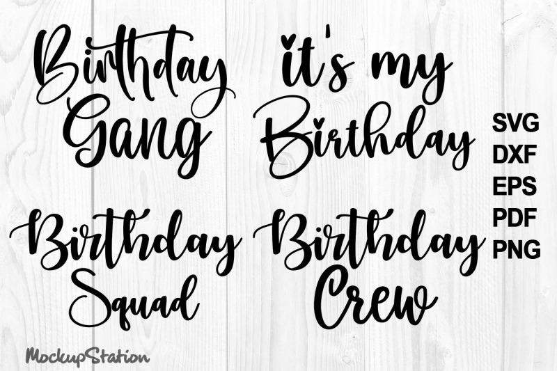 Birthday SVG Bundle| Birthday Crew| Birthday Squad PNG Design By ...