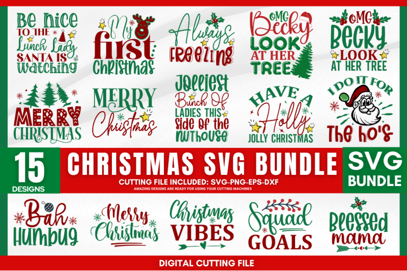 Christmas Svg Bundle, Funny Christmas Svg Bundle By Designs Dark 